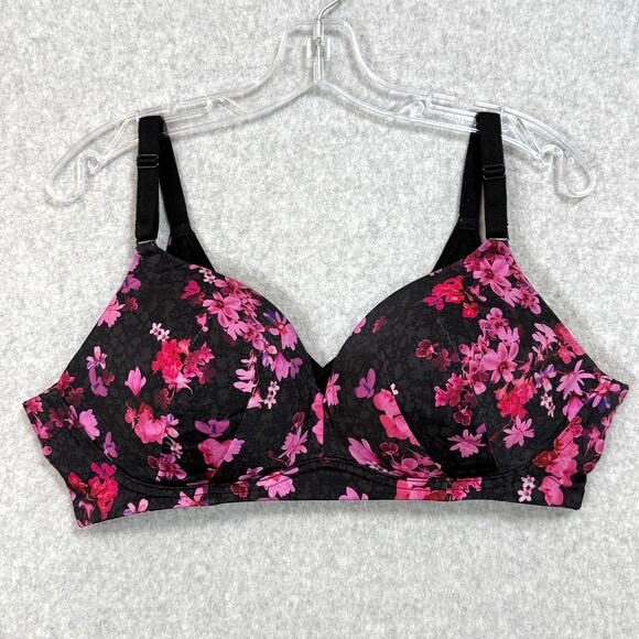 Torrid Curve Bra Size 40D 360 Back Smoothing Wire Free Push-Up Plunge Gothic - Picture 1 of 16